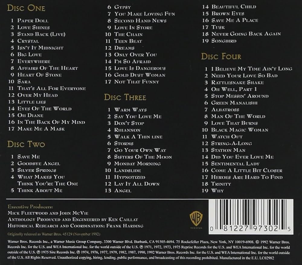 『ＦＬＥＥＴＷＯＯＤ・ＭＡＣ／２５ＹＥＡＲＳーＴＨＥ…』〈４枚組〉日本盤【中古品 FLEETWOOD MAC - 25 Years: The Chain - Amazon.com Music